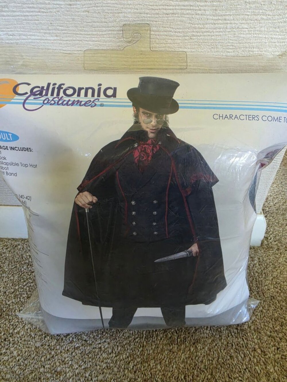 California Costumes Jack The Ripper Men Adult Costume L Large Halloween NEW